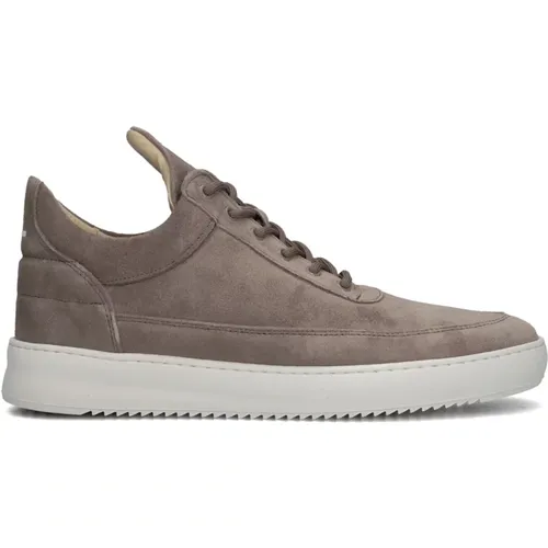 Niedrige Wildleder-Sneakers Braun , Herren, Größe: 41 EU - Filling Pieces - Modalova