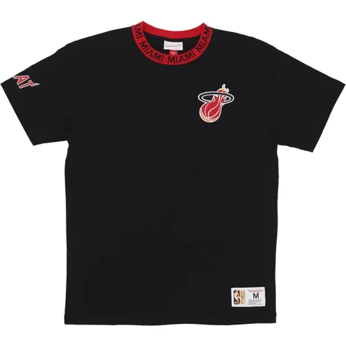 Miami Heat Vintage Logo T-Shirt , Herren, Größe: XL - Mitchell & Ness - Modalova