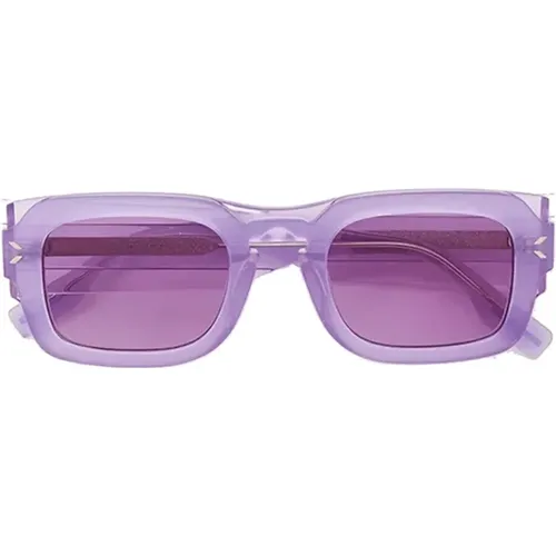 Lila quadratische Sonnenbrille für Frauen - alexander mcqueen - Modalova