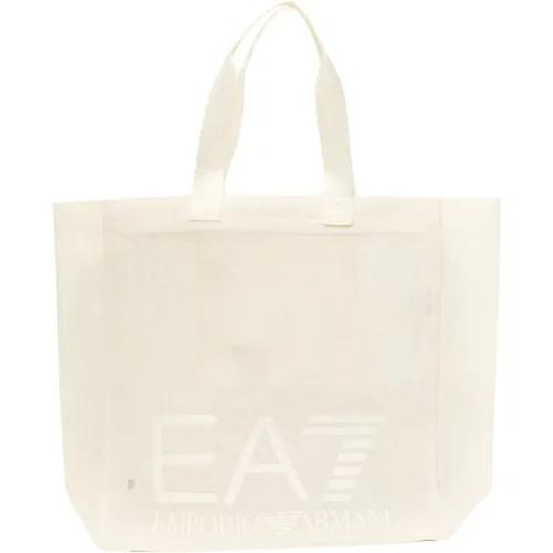 Transparente PVC Strandtasche Weiß - Emporio Armani EA7 - Modalova