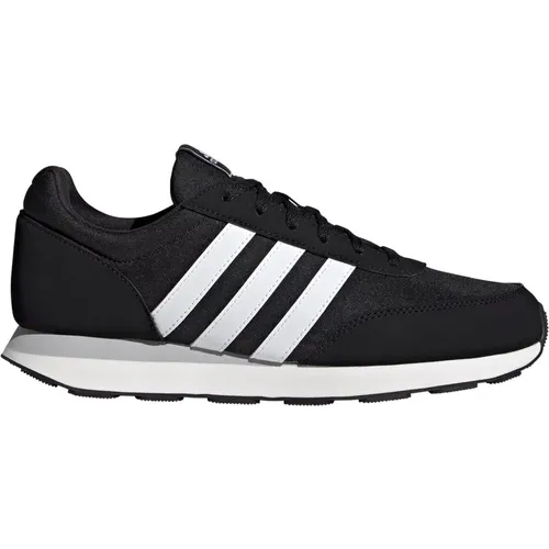 Retro Sneakers Schwarz Weiß , Herren, Größe: 42 2/3 EU - Adidas - Modalova