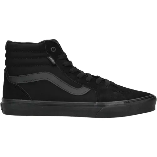 Schwarzer Leder Sneaker Boot , Herren, Größe: 45 EU - Vans - Modalova