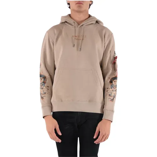 Dragon Hooded Sweatshirt , male, Sizes: 2XL - alpha industries - Modalova