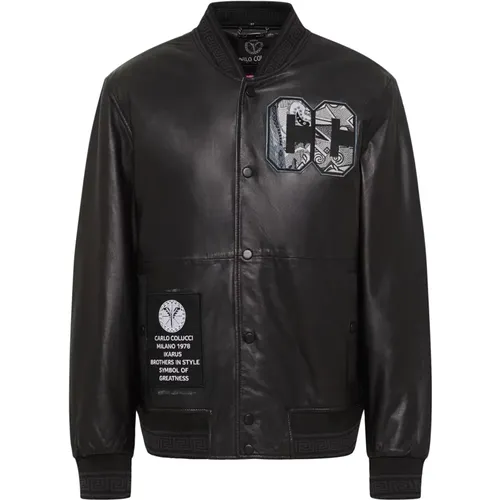 Leather Jacket , male, Sizes: 2XL, M, L, XL - carlo colucci - Modalova