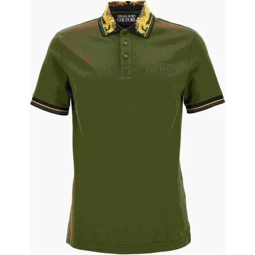 Baroque Pattern Polo Shirt , male, Sizes: 2XL - Versace Jeans Couture - Modalova