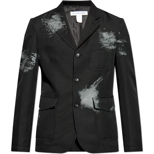 Printed blazer , male, Sizes: M - Comme des Garçons - Modalova