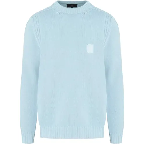 Mineral Watch Crewneck Jumper in Sky , male, Sizes: L, 2XL - Belstaff - Modalova