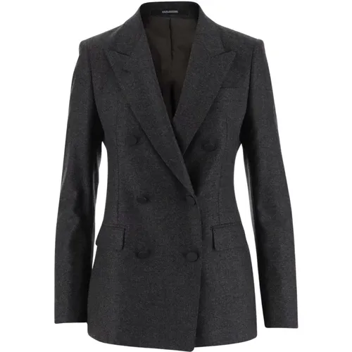 Luxurious Wool and Cashmere Double-Breasted Jacket , female, Sizes: L, S, M, XS - Tagliatore - Modalova