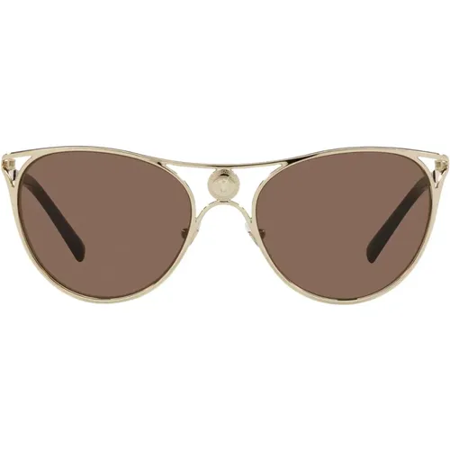 Metal Cat-Eye Sunglasses , unisex, Sizes: 57 MM - Versace - Modalova