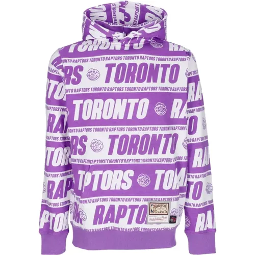 Toronto Raptors Hoodie Hardwood Classics Lila , Herren, Größe: XL - Mitchell & Ness - Modalova