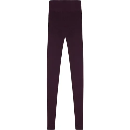 Bordeaux Baby Alpaca Merino Leggings , Damen, Größe: S - Cortana - Modalova