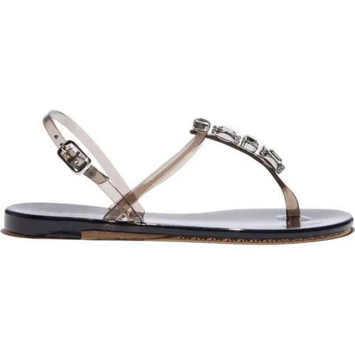 Flat Sandalen , Damen, Größe: 38 EU - Casadei - Modalova