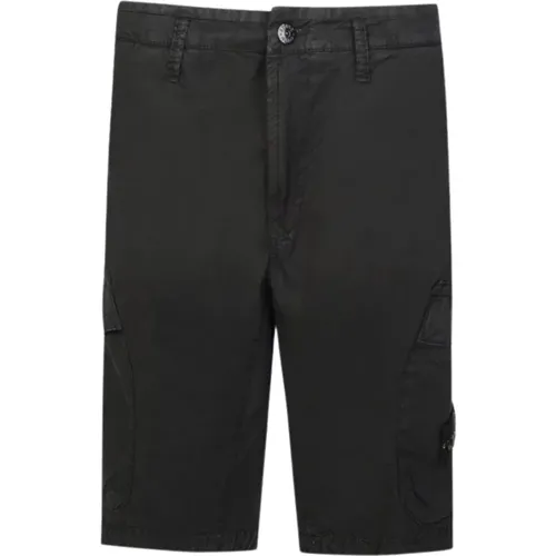 Schwarze Cargo Bermuda Shorts - Stone Island - Modalova