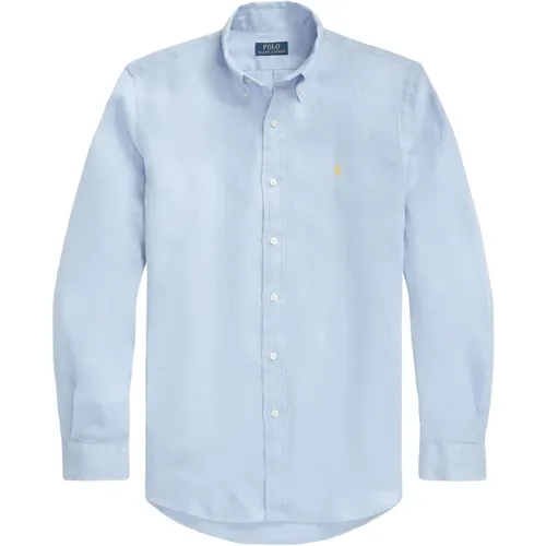 Embroidered Linen Shirt , male, Sizes: 2XL, M, L, XL - Ralph Lauren - Modalova