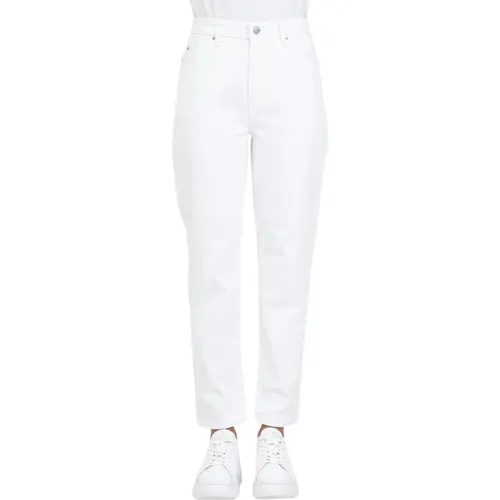 Weiße Boyfriend Cropped Jeans , Damen, Größe: W29 - Armani Exchange - Modalova