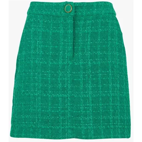 High-waisted Tweed Skirt , female, Sizes: M, S - Suncoo - Modalova