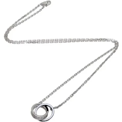 Pre-owned White Gold necklaces , female, Sizes: ONE SIZE - Cartier Vintage - Modalova