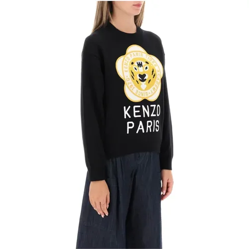 Tiger Academy Crew-Neck Sweater , Damen, Größe: M - Kenzo - Modalova