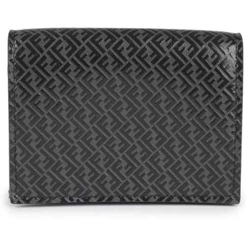 Trifold Wallet with FF Print , male, Sizes: ONE SIZE - Fendi - Modalova