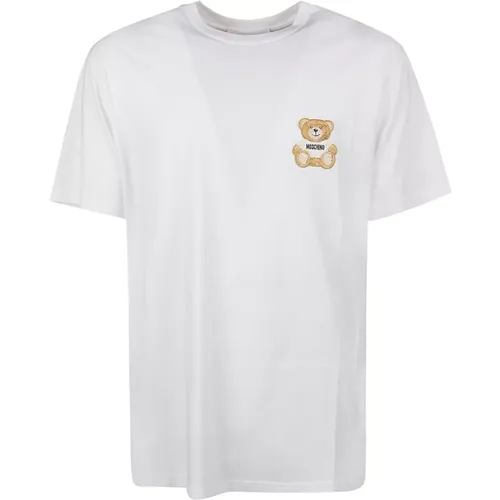 Playful Teddy Bear Patch T-Shirt , male, Sizes: 3XL - Moschino - Modalova