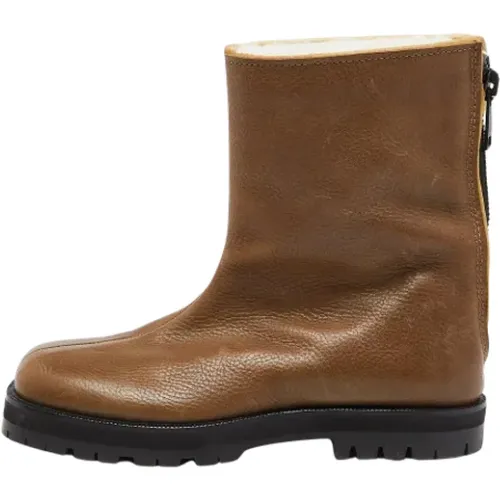 Pre-owned Leather boots , female, Sizes: 6 UK - Maison Margiela Pre-owned - Modalova