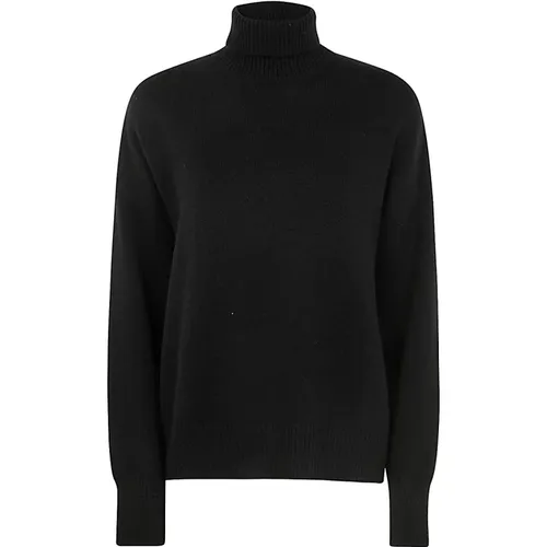 Schwarzer Rollkragenpullover , Damen, Größe: M - MRZ - Modalova