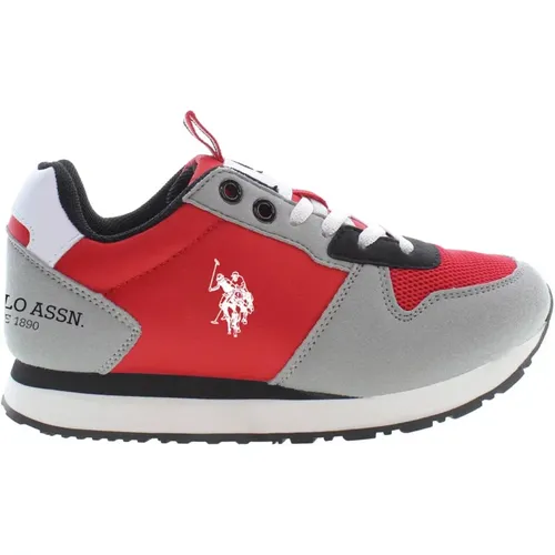 Rote Kindersportschuhe mit Kontrastdetails - U.S. Polo Assn. - Modalova