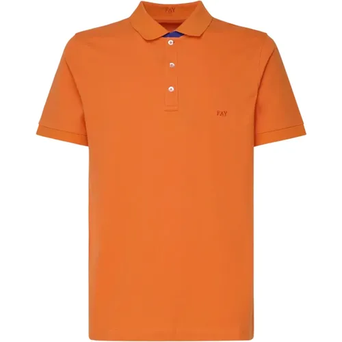 Poloshirt Stretch Baumwolle Pique , Herren, Größe: XL - Fay - Modalova