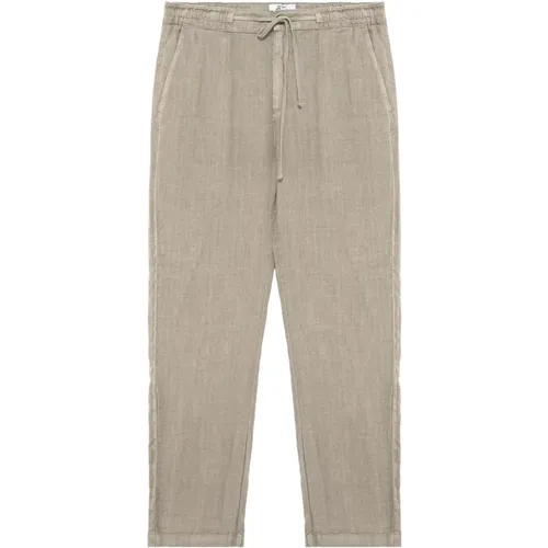 Leinen Chino Hose Riviera Stil , Herren, Größe: S - Roy Roger's - Modalova