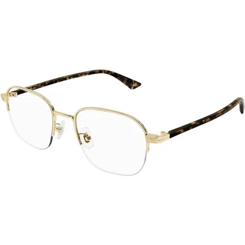 Gold Frame Eyeglasses , male, Sizes: 53 MM - Montblanc - Modalova