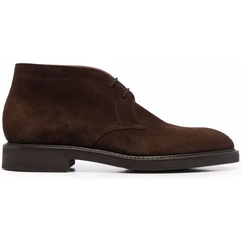 Dark Suede Lace-up Shoes , male, Sizes: 6 UK, 8 UK, 10 UK - John Lobb - Modalova