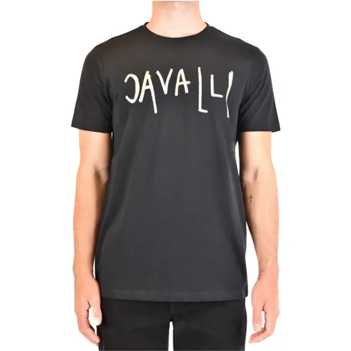 T-Shirt , Herren, Größe: S - Roberto Cavalli - Modalova