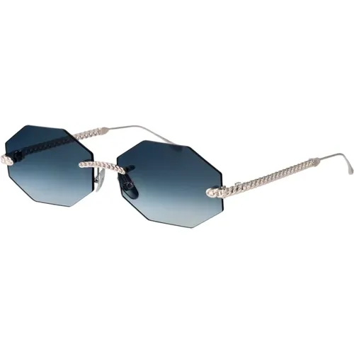 Octagonal Chain Nest Sunglasses , female, Sizes: 58 MM - Anna Karin Karlsson - Modalova