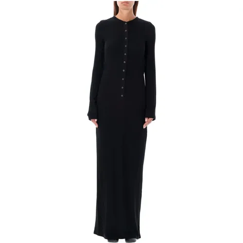 Ribbed Long Dress Aw24 , female, Sizes: S - Acne Studios - Modalova