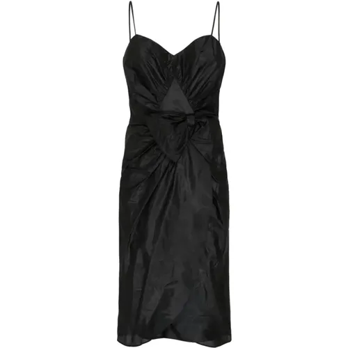 Silk Ruched Detail Dress , female, Sizes: XS, 2XS - Maison Margiela - Modalova