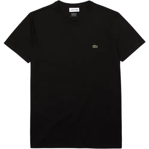 Klassisches T-Shirt,Grünes Baumwoll-T-Shirt mit Logo,T-Shirts - Lacoste - Modalova