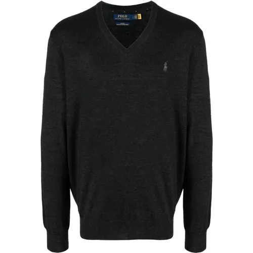 Dunkler Granit Pullover Sweater , Herren, Größe: L - Ralph Lauren - Modalova
