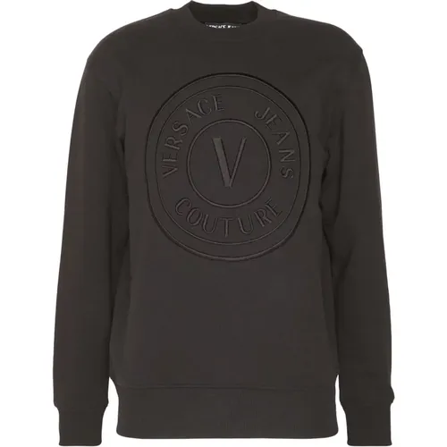 Schwarze Pullover , Herren, Größe: 2XL - Versace Jeans Couture - Modalova