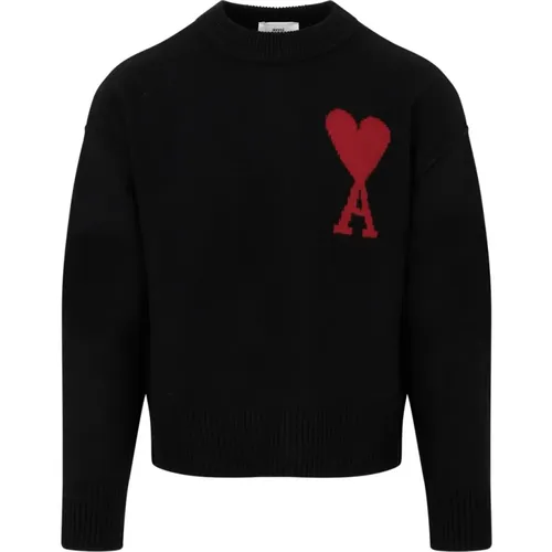 Crewneck Wool Sweater , male, Sizes: L, XL, M - Ami Paris - Modalova