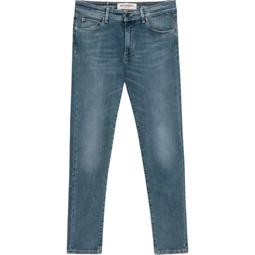 Slim-Fit Jeans in Blau mit Leichter Waschung , Herren, Größe: W33 - Roy Roger's - Modalova