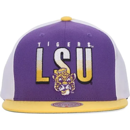 LSU Tigers Basketball Snapback Cap , male, Sizes: ONE SIZE - Mitchell & Ness - Modalova