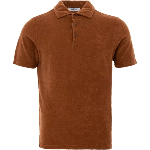 Velvet Polo Shirt , male, Sizes: L - Gran Sasso - Modalova