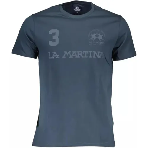 Stilvolles Logo Print Baumwoll T-Shirt - LA MARTINA - Modalova