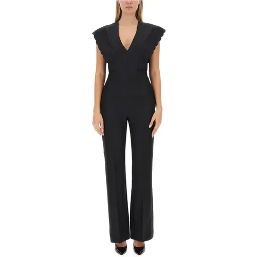 Flare Fit Jumpsuit in Grain de Poudre - Philosophy di Lorenzo Serafini - Modalova