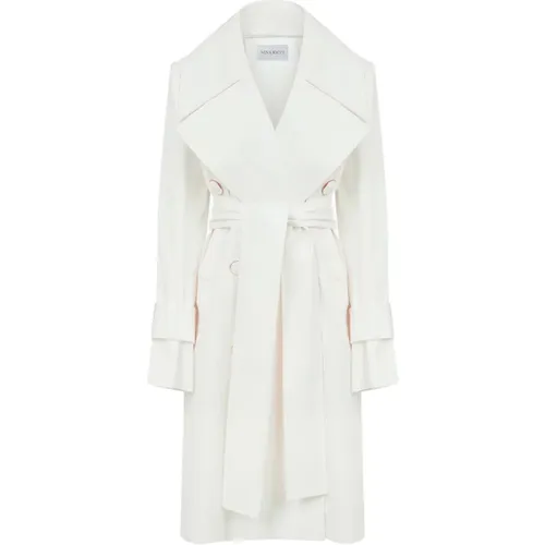 Natural Linen Trench Coat , female, Sizes: 2XL, 2XS, XL - Nina Ricci - Modalova