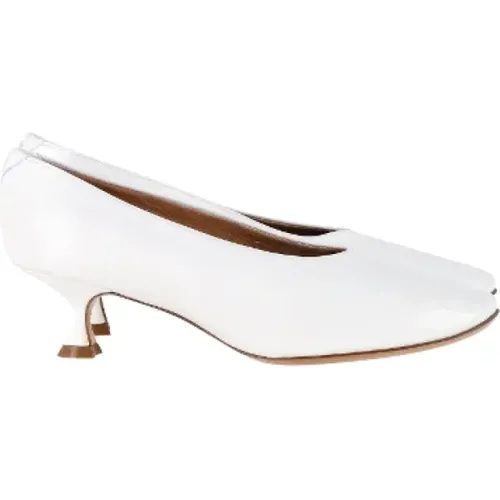 Pre-owned Leather heels , female, Sizes: 5 1/2 UK - Maison Margiela Pre-owned - Modalova