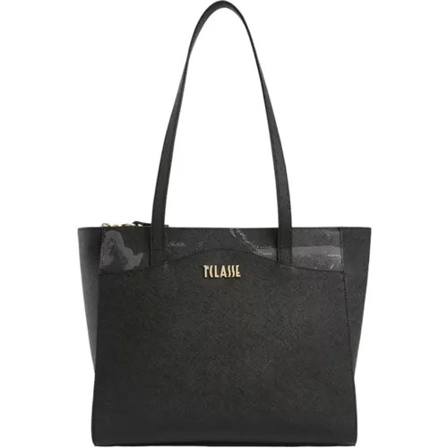 Urban Dark Shopper Bag with Geo Night Insert , female, Sizes: ONE SIZE - Alviero Martini 1a Classe - Modalova