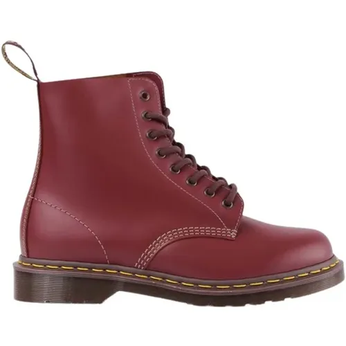 Vintage Bordeaux Low Wedge Boots , male, Sizes: 10 UK, 9 UK, 12 UK, 8 UK, 6 UK - Dr. Martens - Modalova