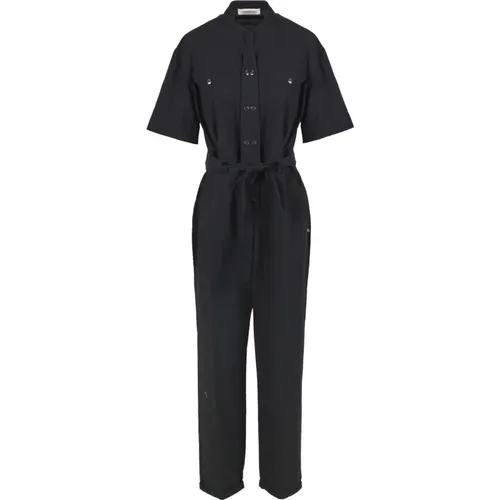 Cotton Jumpsuit with Short Sleeves and Pockets , female, Sizes: XS, L, M, 2XS, S - Ottod'Ame - Modalova
