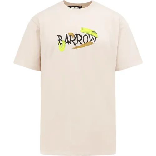 Logo Print Cotton T-Shirt , male, Sizes: S - Barrow - Modalova